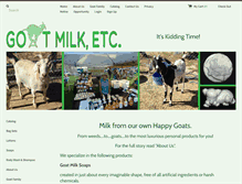 Tablet Screenshot of goatmilketc.com